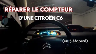 Réparer le compteur d'une Citroën C6 - Tuto