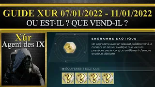 [Destiny 2] [Fr] Où est xûr cette semaine et que vend-t'il du 07/01/2022 au 11/01/2022