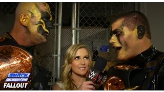 Gold and Stardust drink the porridge of Uso paint - SmackDown Fallout - Nov. 07, 2014