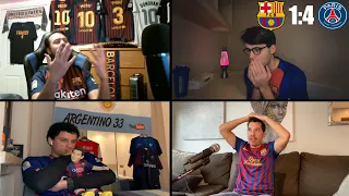 Crazy Barcelona Fan Reactions to 1:4 Loss against PSG in the Champions League