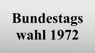 Bundestagswahl 1972