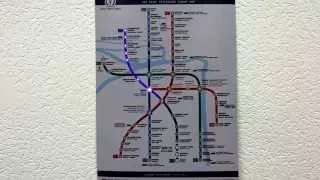 Анимированная карта метро Санкт-Петербурга на светобумаге.