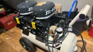 Sil-Air 100-24 2 x 1/2 HP 4.5 CFM 6 Gallon Portable Silent Air Compressor Silentaire Technologies