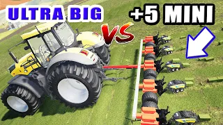 FS19 ULTRA BIG TRACTOR vs ULTRA MINI BALERS!! +5 BALERS!!