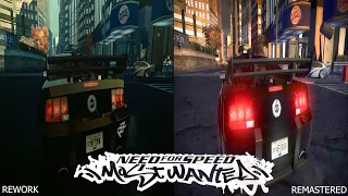 GRAPHICS COMPARISON OF NFS MOST WANTED REMASTERED AND (RESHADE V5 + REWORK)