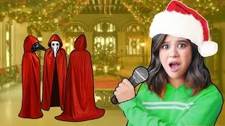 ESCAPED HACKER CHRISTMAS PARTY with our singing VOICE REVEAL (we accidentally made a music video!!)