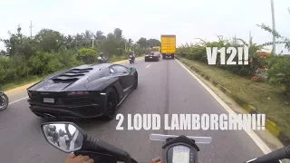 CHASING 2 LOUD Lamborghini AVENTADOR | INDIA Highway | Bangalore | #27