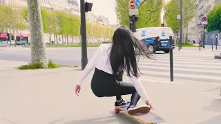 Hyojoo in Paris. Longboard dancing
