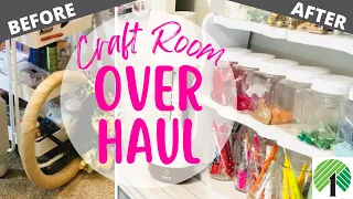 🤯TOTAL Dollar Tree CRAFT ROOM Overhaul/ Dollar Tree Organization