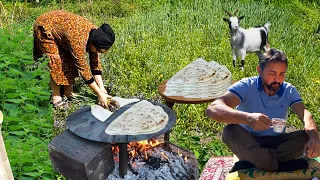 Harvesting Stinging Nettle and Cooking with Walnuts - Spring Day