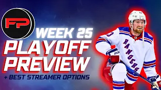 Week 25 BEST Stream Options for Fantasy Hockey Playoffs 2023/24