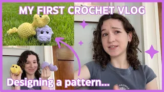 Crochet Vlog 🧶 | Pattern designing, yarn rant, plushie making, and more!