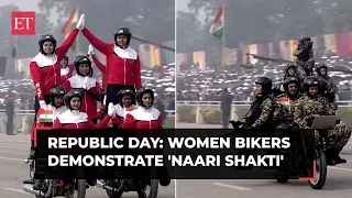 75th Republic day parade: 265 women bikers demonstrate 'Naari Shakti' at Kartavya path