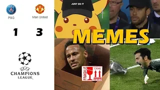 Football Reacts: PSG 1 vs 3 Manchester United  | Funny Memes Compilation