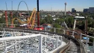 Twister II front seat on-ride HD POV Elitch Gardens