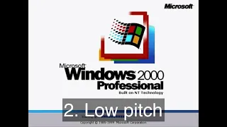 20 Windows 2000 Startup Sound Variations in 2 Minutes (120 Seconds)