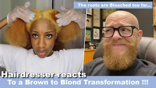 She is Going from Dark Brown to Orange. Hairdresser Reacts to Hair Fails #hair #beauty