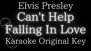 【Karaoke Instrumental】Can't Help Falling In Love / Elvis Presley【Original Key】