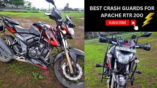 Best Crash Guards For Apache RTR 200 | Installation Of Lluvia Adv Crash Guards |