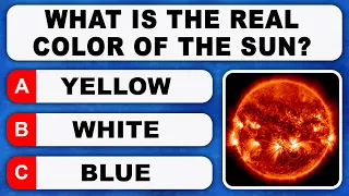 What Color Is The Sun and Other General Knowledge Questions | Trivia Quiz Game Round 12