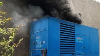 MEGA Cold Smoke DIESEL GENERATOR Engine Starts and Heavy Sound