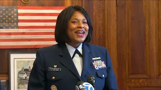 Woman honored for historic promotion to admiral in US Coast Guard