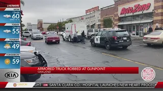 Armored truck robbed at gunpoint in Oakland