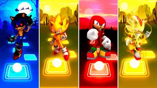 Sonic Exe 🆚 Super Sonic Exe 🆚 Knuckles Sonic 🆚 Super Shadow Sonic | Sonic Team Tiles Hop