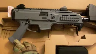 CZ Scorpion  Evo 3 S1 pistol unboxing and upgrades