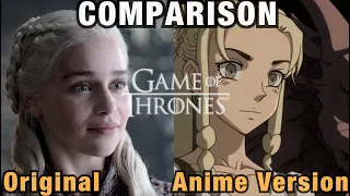 Game of Thrones Characters vs Anime Version | Side by Side Comparison