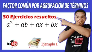 😍 👉 FACTOR COMÚN POR AGRUPACIÓN DE TÉRMINOS ejemplo 1✅ | 🚀 Súper FÁCIL