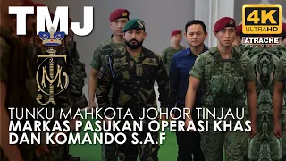 PADU!! TMJ TINJAU MARKAS S.O.F & KOMANDO S.A.F di Kem Pasir Ris ; sempena lawatan rasmi ke Singapura