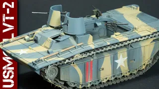 WW2 USMC LVT-(A) 2 - Building, painting, and weathering (Rubicon 1/56 scale model 28mm)