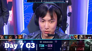 TSM vs GEN | Day 7 Group C S10 LoL Worlds 2020 | TSM vs Gen.G - Groups full game