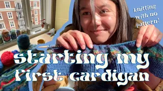 knitting a cardigan without a pattern | pt. 1