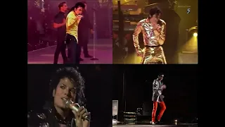 Wanna Be Startin' Something' - Split Screen (Bad&Dangerous&HIStory&This Is It)【Michael Jackson】