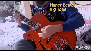 Harley Benton Bigtone in Orange, playing with high Gain