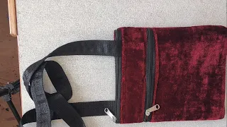 3 zipper sling bag/cross body bag cutting and stitching/Sonu craft 72/bag tutorial.