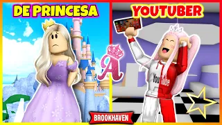 DE PRINCESA A YOUTUBER 😲 Roblox Brookhaven rp Mini Pelicula (Historias con voces)