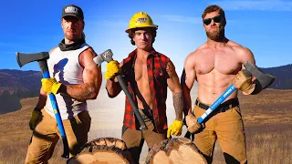 We Challenged Jesse James West to a Log Splitting Competition