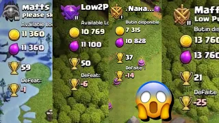 Th3 push : some attacks in gold 2 league (Clash of Clans)