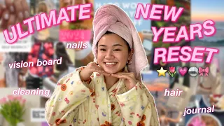 ULTIMATE NEW YEARS RESET🌷⭐️ cleaning, glow up, planning