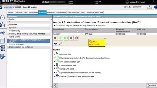vxdiag c6 Mercedes 205 audio gateway DOIP detection and online coding