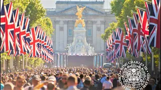 King's Coronation Route, Westminster Abbey to Buckingham Palace, King Charles, the Royal Walk. 4K