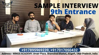 Sample Interview 3 | 9th Entrance & 6th Entrance | Wings Academy