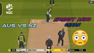 Highest Chase In T20 History | Australia vs New Zealand | Trans-Tasman Tri Series | Real Cricket 22