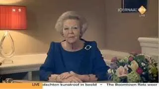 Koningin Beatrix Treedt Af / Queen Beatrix Resignation  (Full Speech/Volledige Speech)