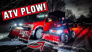 GET THE PLOWS ON! SNOW STORM In MARCH?! [ATV FOOTAGE]