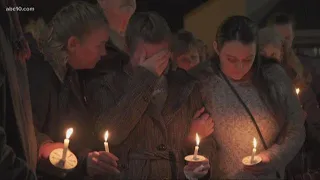 Mother of 11-year-old boy found dead says goodbye at vigil