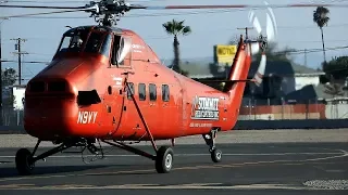 Sikorsky S-58 Start-Up, Takeoff & Landings - Screaming Mimi from TV Series Riptide (N698) N9VY